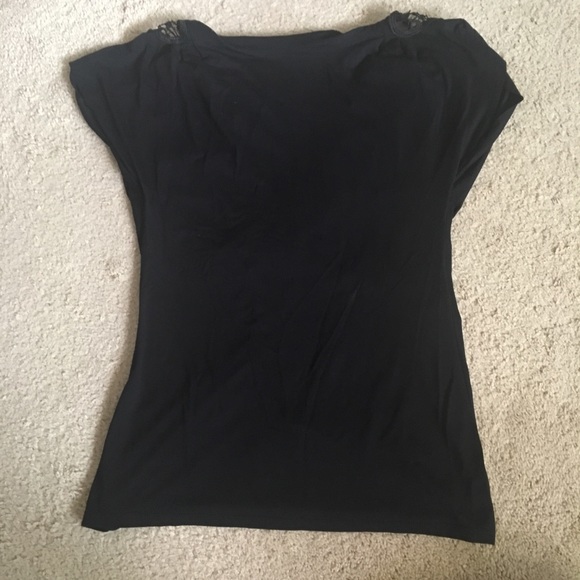 Bebe Black Lace Back Cowl Top - Picture 1 of 4